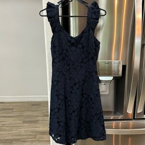 Blue flowy lace dress
